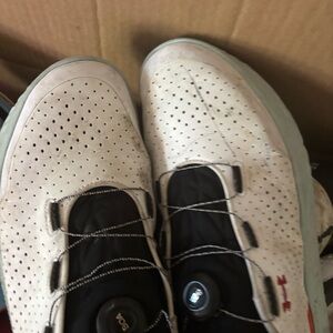 Men's White Perforated Athletic Sneakers